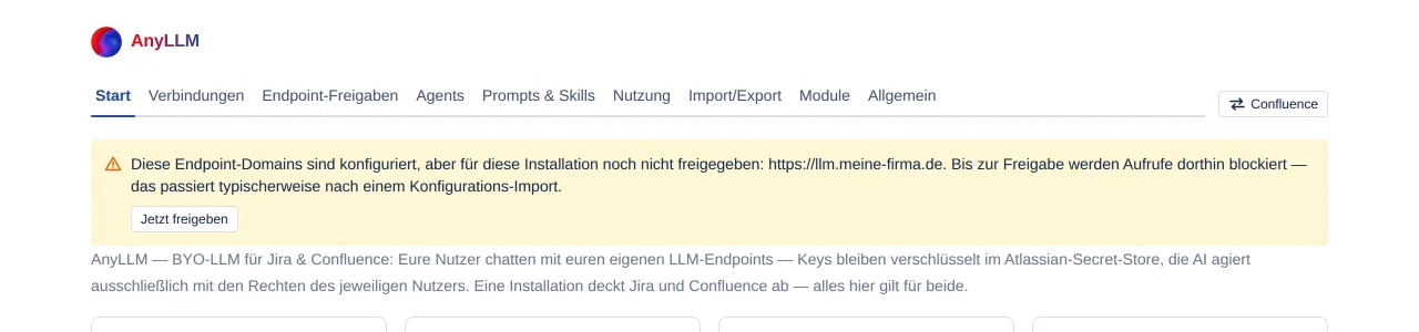 der gelbe Hinweis auf ausstehende Freigaben mit dem Knopf Jetzt freigeben oberhalb der Reiter