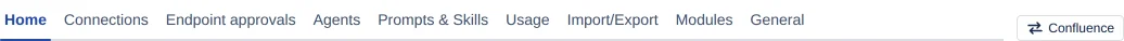 the tab row of the settings with the nine sections and the product switch button at the right